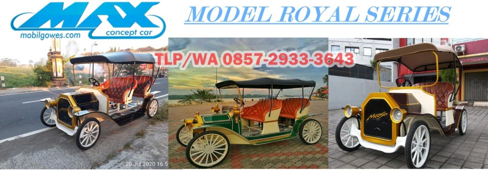 Mobil Gowes Model Royal Series – Desain Klasik dengan Jok Kulit Premium dan Kanopi Elegan Buatan MAX Concept Car Jogja